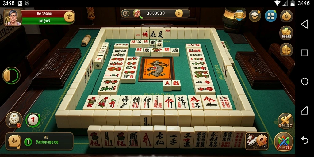 Tampilan gameplay 3446 yang menarik dalam permainan Mahjong.