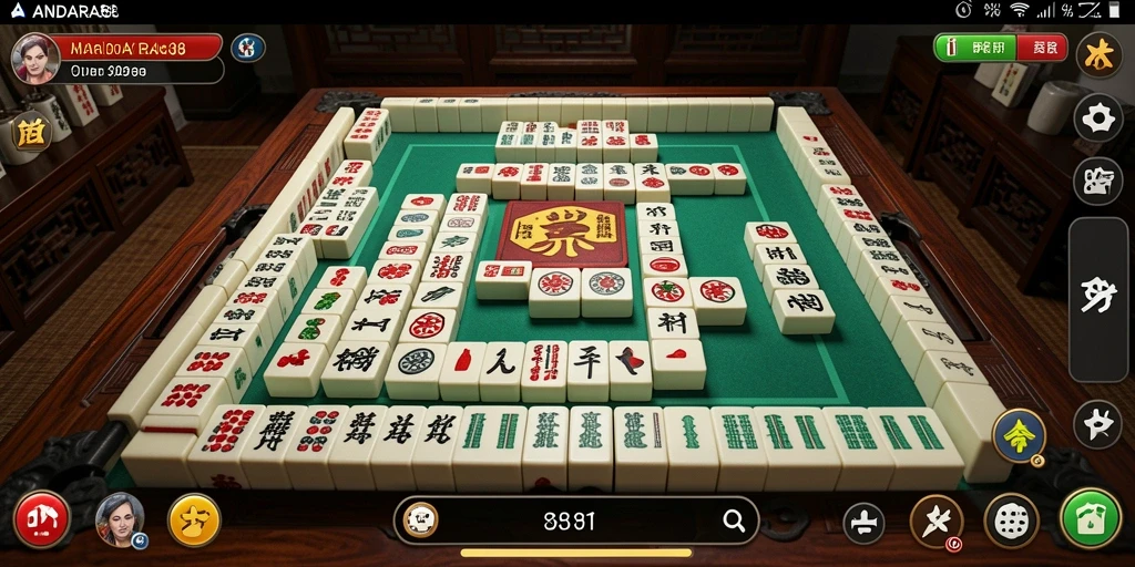 Screenshot ANDARA88 menunjukkan gameplay Mahjong yang menarik dan interaktif.