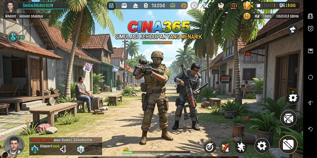 Tangkapan layar CINA365 menunjukkan gameplay simulasi kehidupan yang menarik.