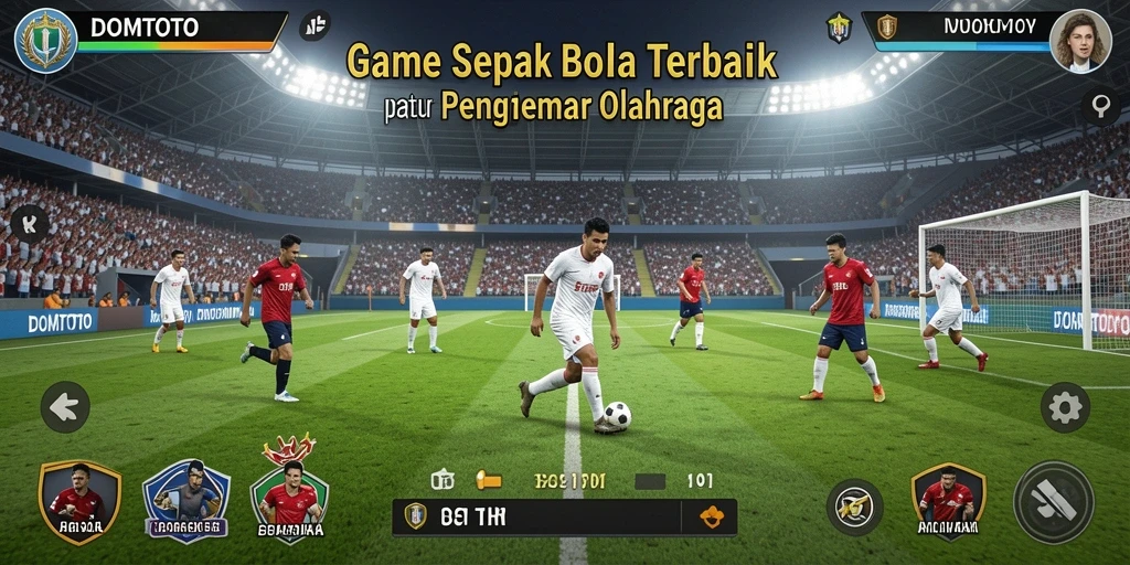 Tampilan gameplay sepak bola yang seru dan mendebarkan di DOMTOTO.