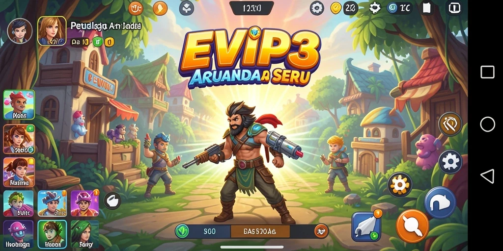 Tampilan gameplay seru dan warna-warni dari EVIP3.