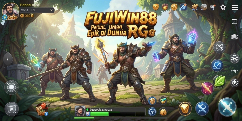 Tangkapan layar menampilkan pertempuran dinamis di FUJIWIN88.