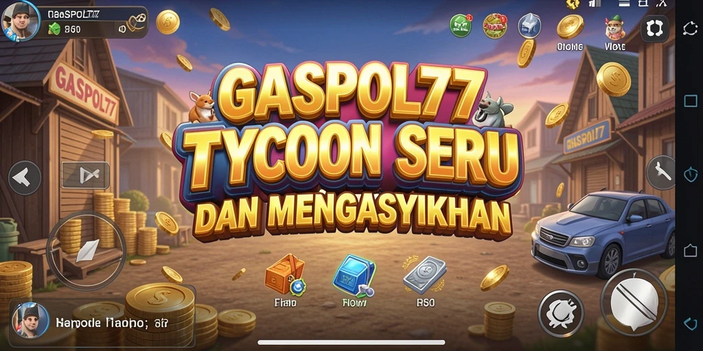 Tampilan gameplay menarik dari GASPOL77 yang menunjukkan manajemen bisnis yang seru.