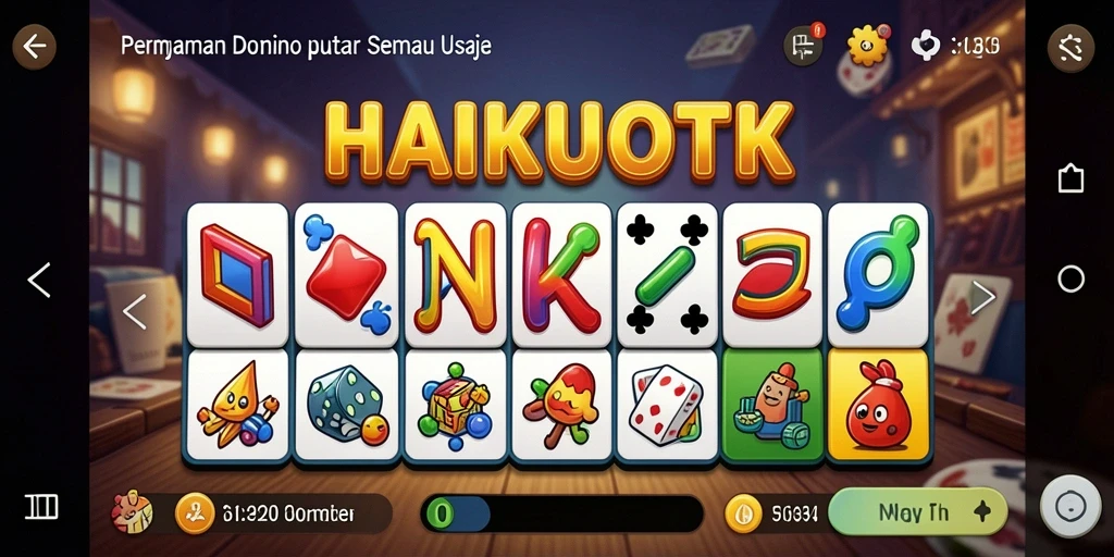 Screenshot gameplay HAIKUOTK yang menampilkan aksi seru dalam permainan domino.