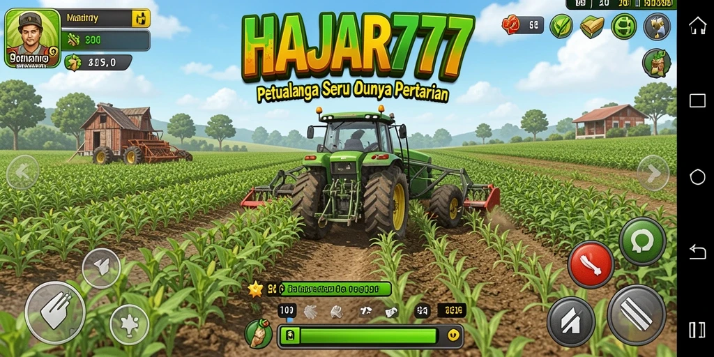 Tampilan gameplay HAJAR777 yang menarik saat mengelola lahan pertanian.