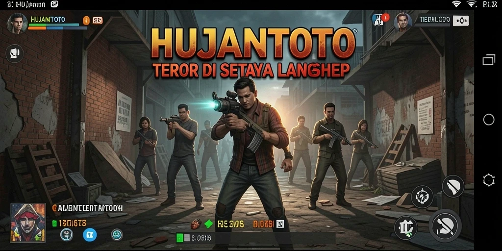 Tangkapan layar HUJANTOTO menunjukkan momen mendebarkan dalam suasana Horror.