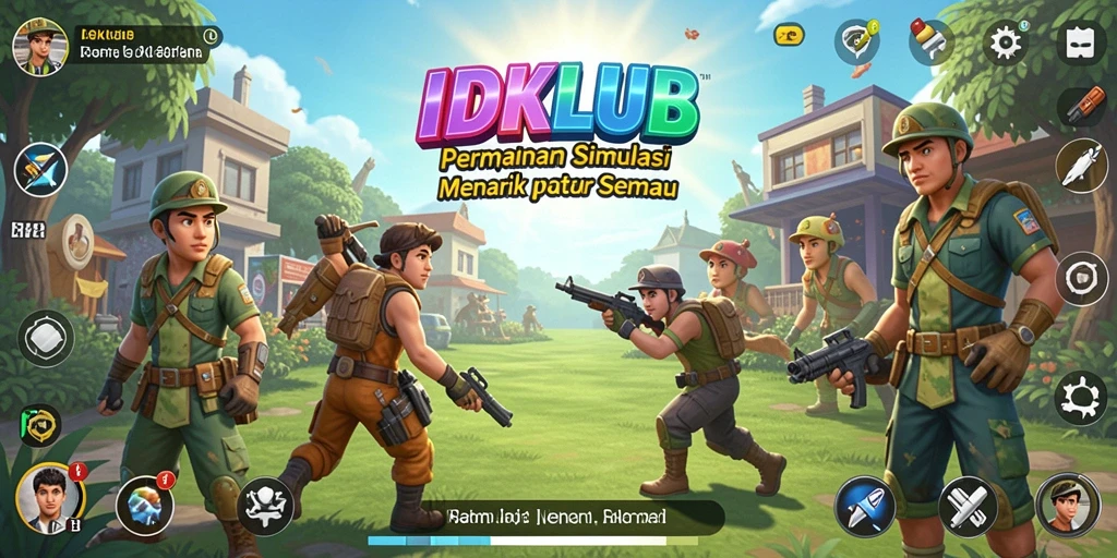 Tampilan gameplay menarik dari IDKLUB dalam simulasi kehidupan.