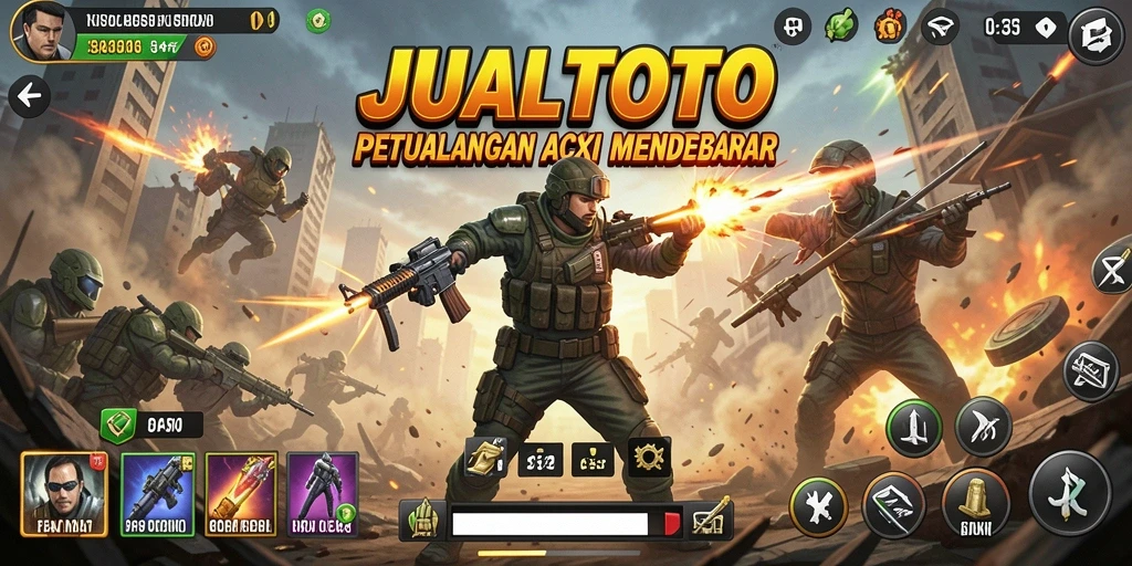Tampilan gameplay seru dalam JUALTOTO yang penuh aksi.