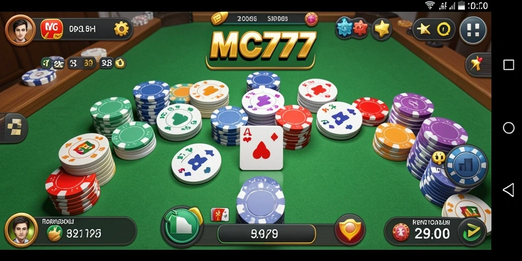 Screenshot gameplay MC777 menampilkan duel seru dalam permainan Gaple.