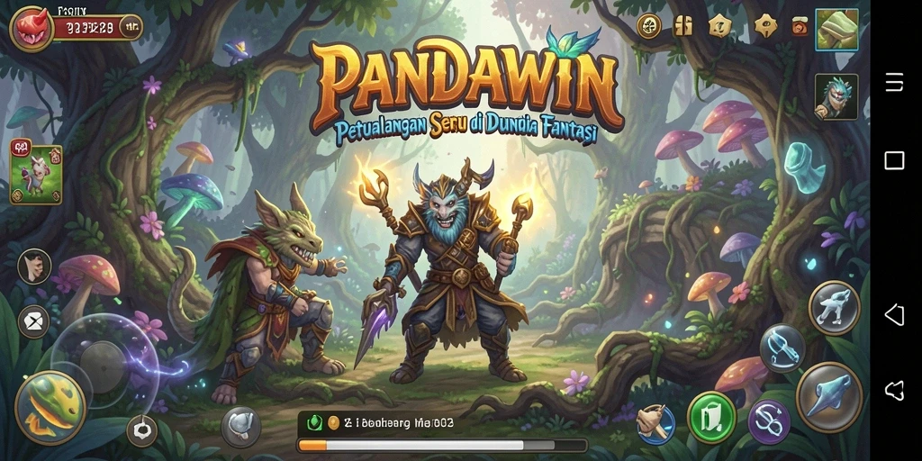 Tampilan menarik dari gameplay PANDAWIN yang penuh aksi.