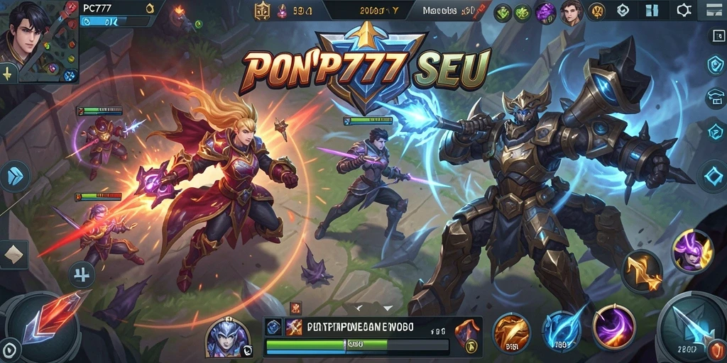 Tampilan seru gameplay PC777 dengan aksi pertempuran MOBA.