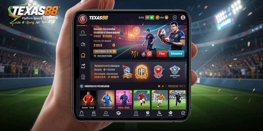 Tampilan antarmuka TEXAS88 yang menarik saat bermain Sportsbook.