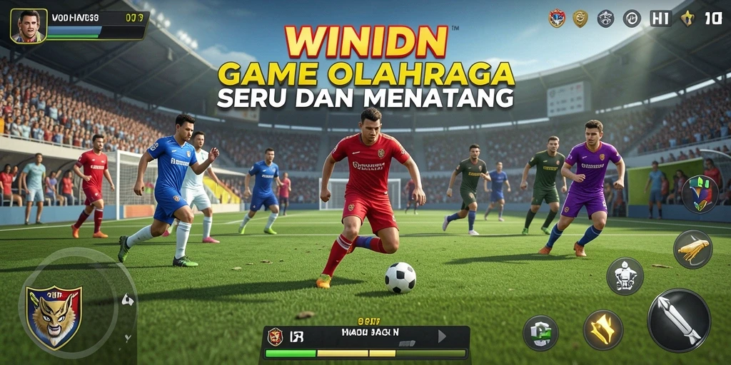 Tangkapan layar WINIDN menampilkan aksi kompetisi olahraga yang seru.
