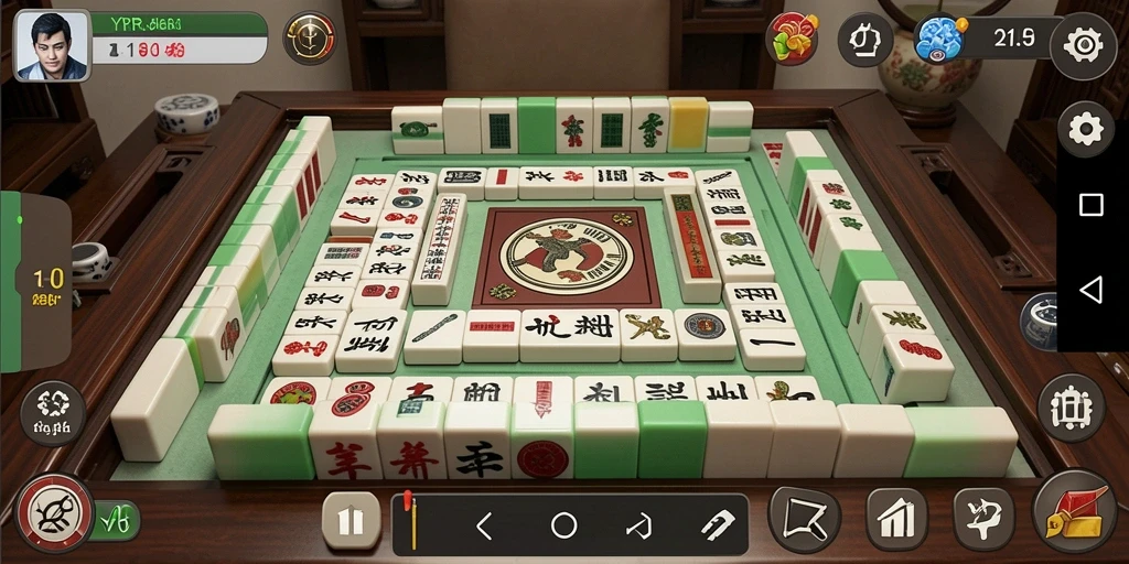 Tampilan menarik dari gameplay <strong>YYRR</strong> yang penuh strategi Mahjong.
